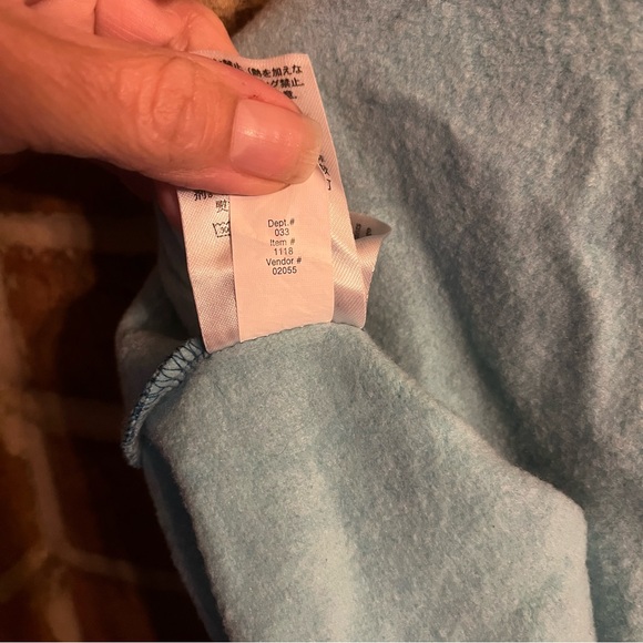 Eddie Bauer Men XL Turquoise All Over Fish Print Fleece Lined Crew Sweatshirt - Picture 10 of 12